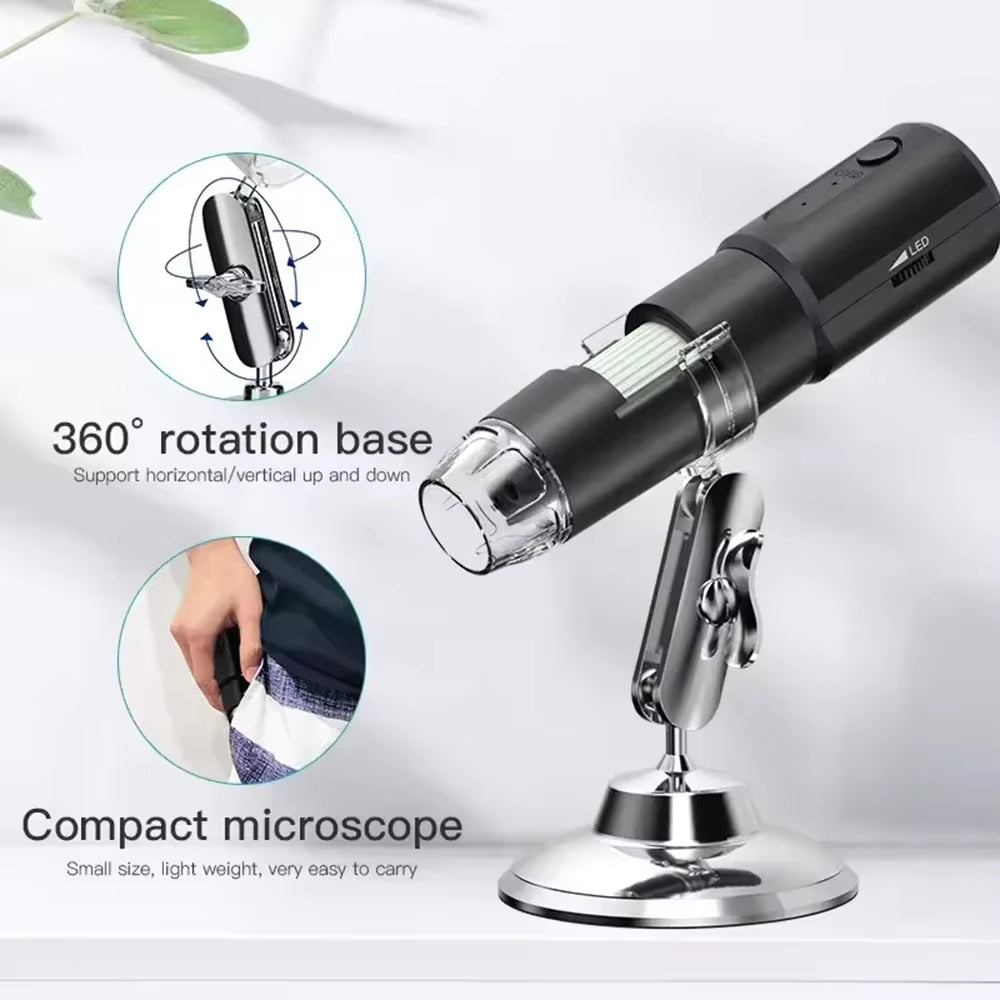 Wireless 1000X Digital Dermatoscope & Scalp Skin Analyzer Microscope